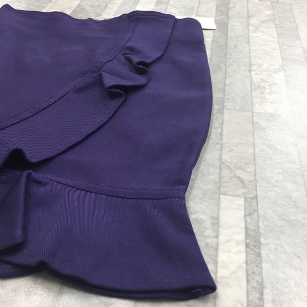Wow Couture Ruffle Wrap Mini Bandage Skirt - Picture 5 of 6
